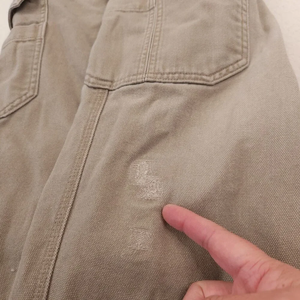 Duluth Trading Co Mens‎ Cargo Pants 36x28 Tan Heavy Duty Workwear Outdoor